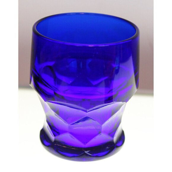 7 Viking Drinking Glass Tumbler Goblet Honeycomb Ruby Red lite Blue Clear Cobalt - Picture 13 of 16